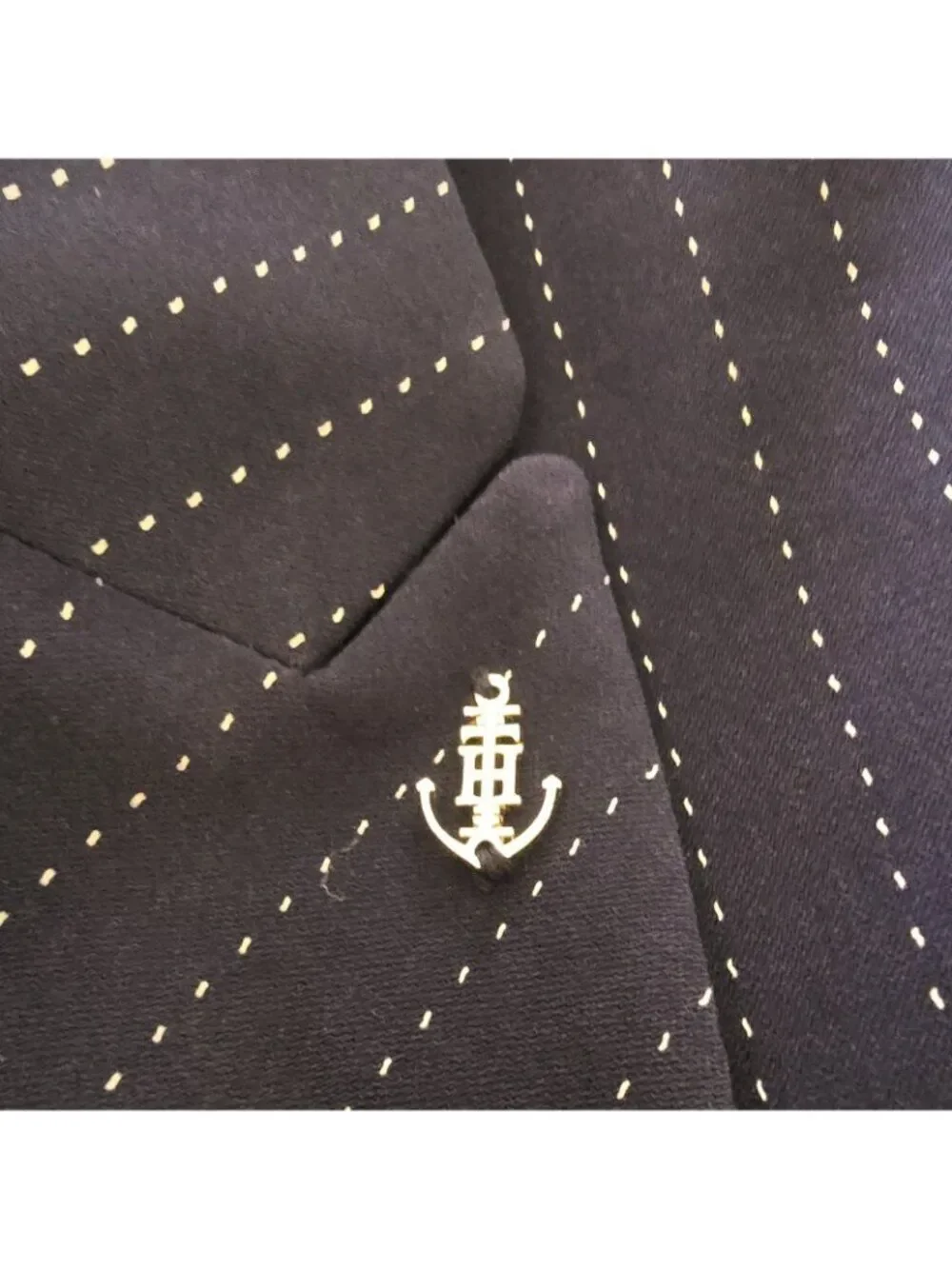 Tommy Hilfiger Blazer Jacket Classic Navy Blue Pinstripe 1 Button Front Sz 4
